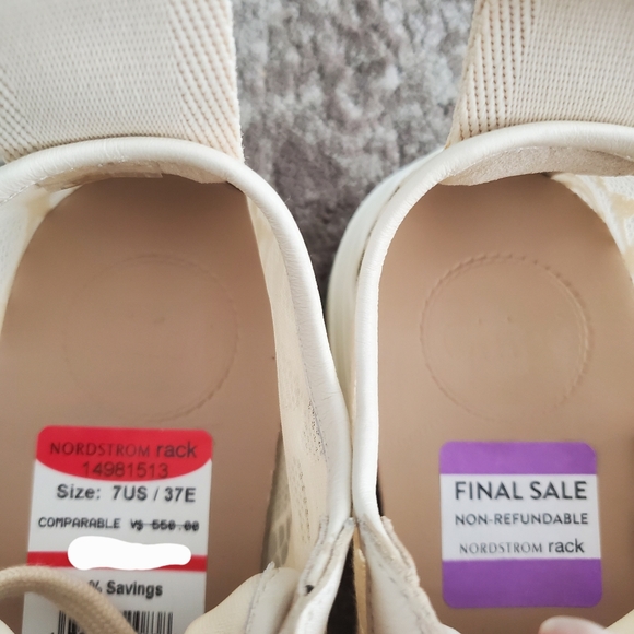 Chloé Lauren Mesh Lace Low-Top Sneakers Size 38 - Picture 6 of 11